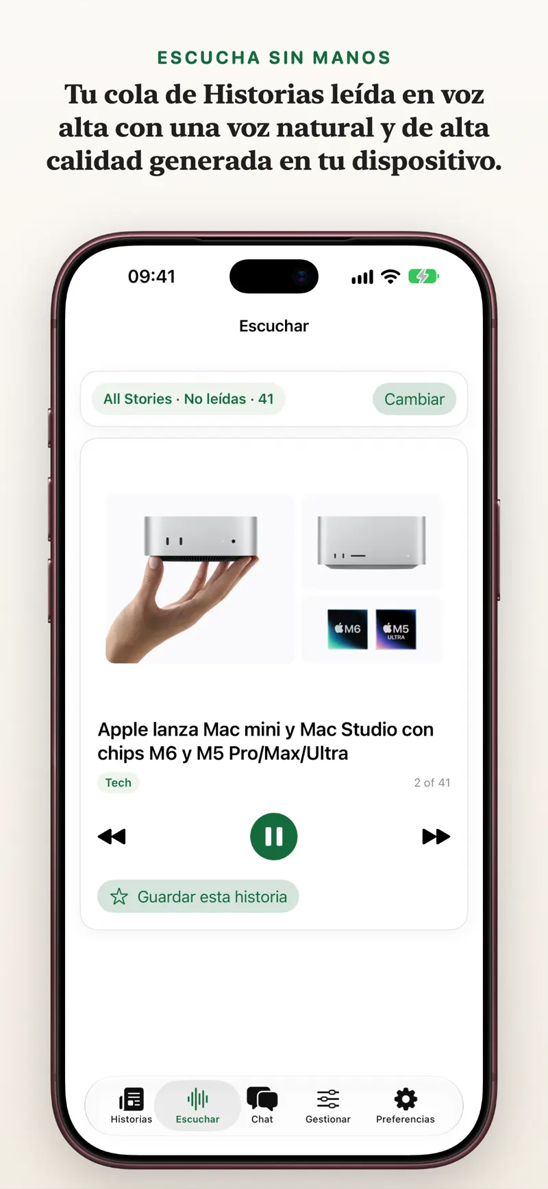 Escucha, incluso en el coche