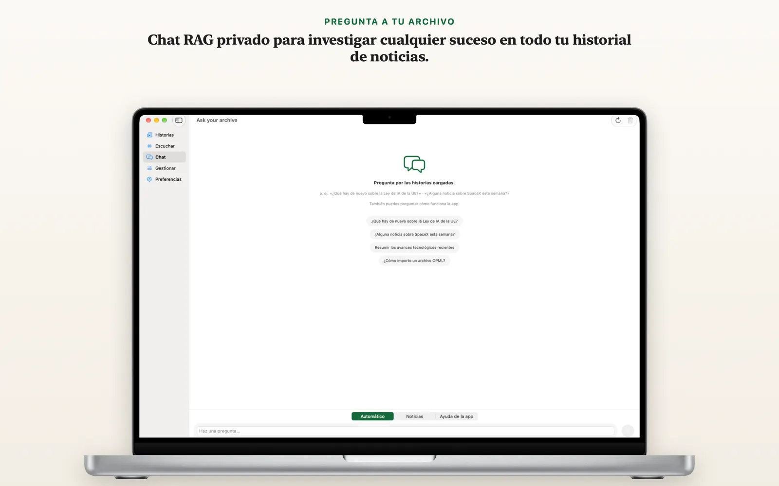 Pregunta a tu archivo