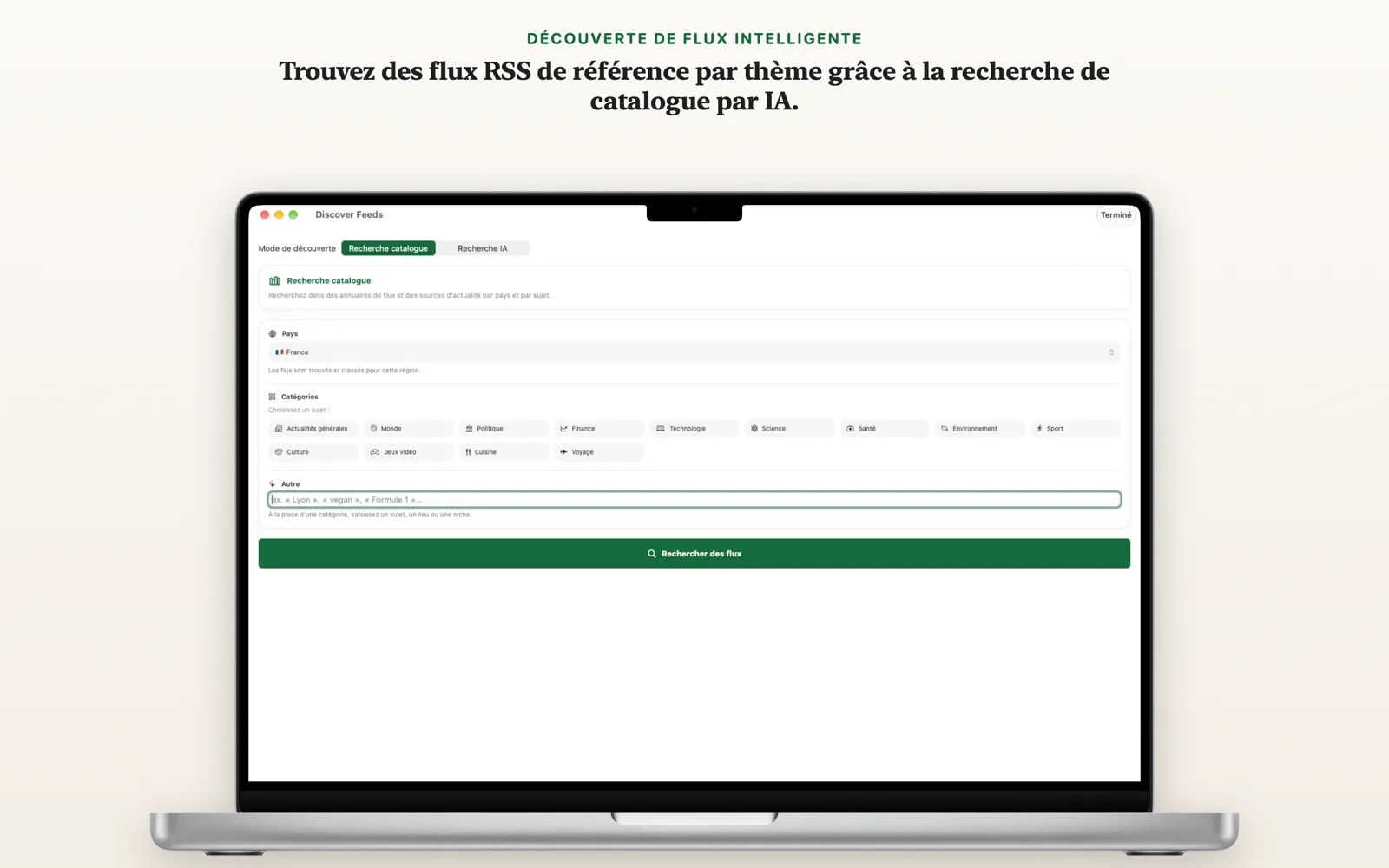 Découvrir de nouveaux flux