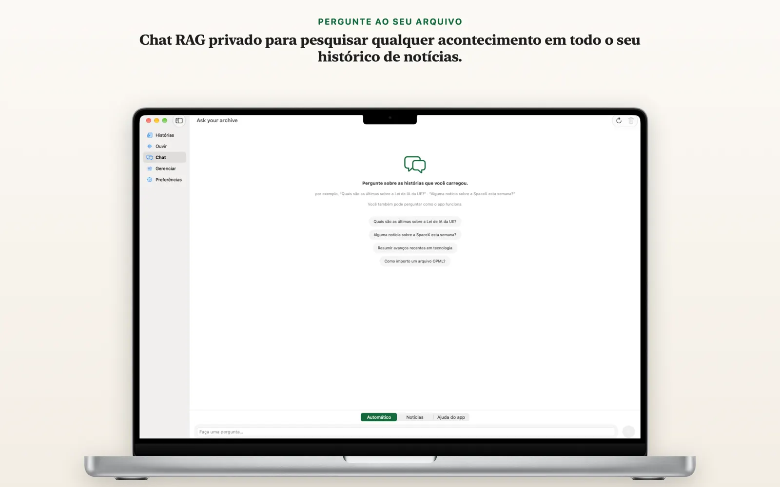Pergunte ao seu arquivo